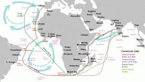 Map of da Gama's voyage